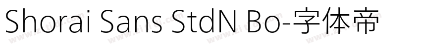 Shorai Sans StdN Bo字体转换